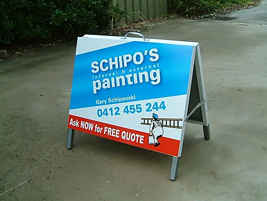 Custom printed A-frame sidewalk sign