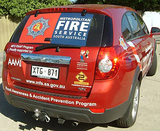 Metropolitan Fire Service South Australia vehicle wrap